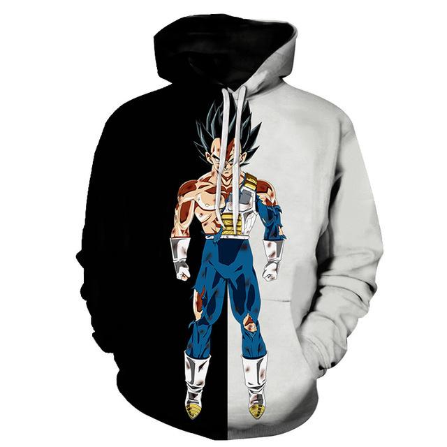 Vegeta Dragon Ball Z 3D Pullover Hoodie V3