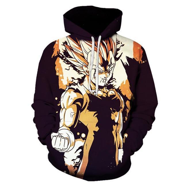 Vegeta Dragon Ball Z 3D Pullover Hoodie V5