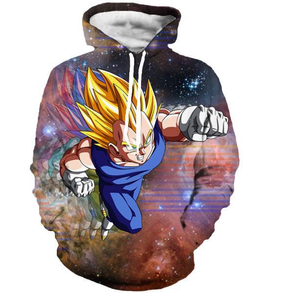 Vegeta Dragon Ball Z 3D Pullover Hoodie V9