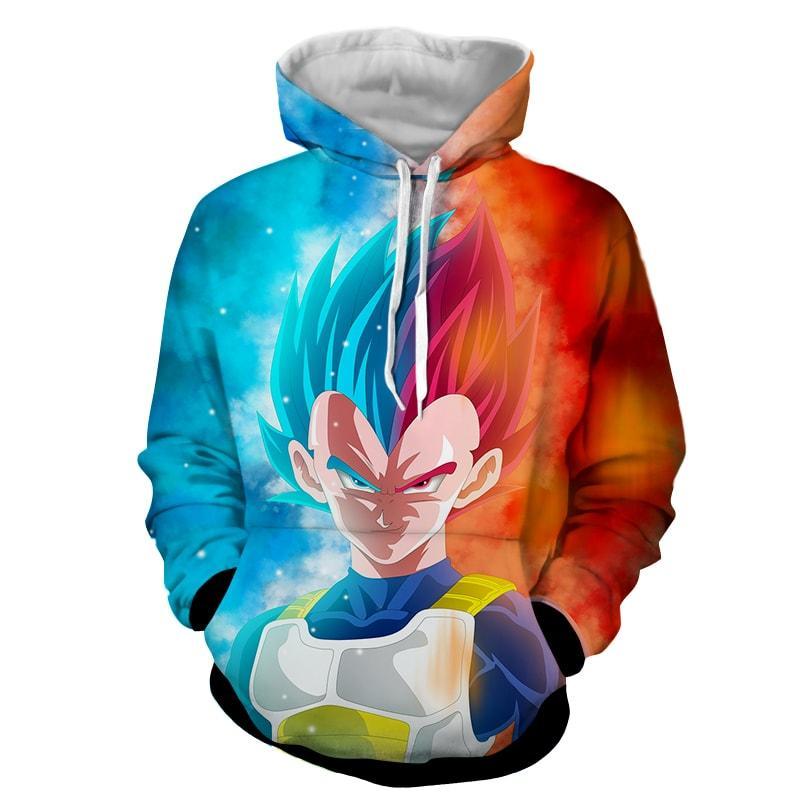 Vegeta Super Saiyan Drangon Ball Z 3D Pullover Hoodie