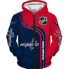 Washington Capitals Half Color 3D Printed Zipper Hoodie Jacket