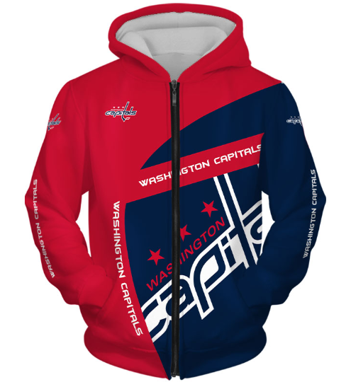 Washington Capitals Symbol 3D Printed Zipper Hoodie Jacket
