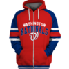 Washington Nationals Logo 3D Printed Zipper Hoodie Jacket