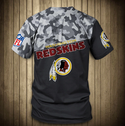 Washington Redskins Half Camo 3D T-Shirt - Image 2