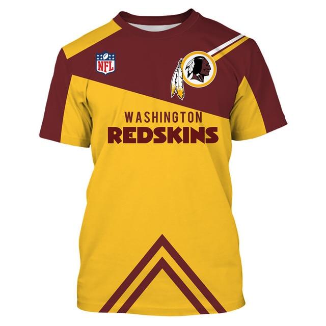 Washington Redskins Logo With Team Name 3D Printed T-Shirt