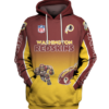 Washington Redskins Name In Sleeve 3D Pullover Hoodie