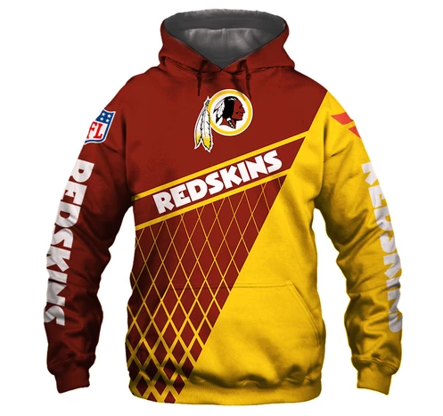 Washington Redskins Top Logo 3D Pullover Hoodie