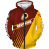 Washington Redskins Top Logo 3D Zipper Hoodie Jacket