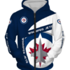 Winnipeg Jets Symbol 3D Printed Zipper Hoodie Jacket