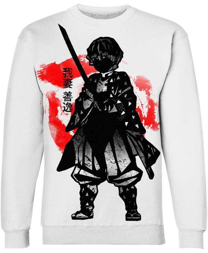 Zenitsu Agatsuma - Demon Slayer - Kimetsu No Yaiba 3D Crewneck Sweatshirt V4