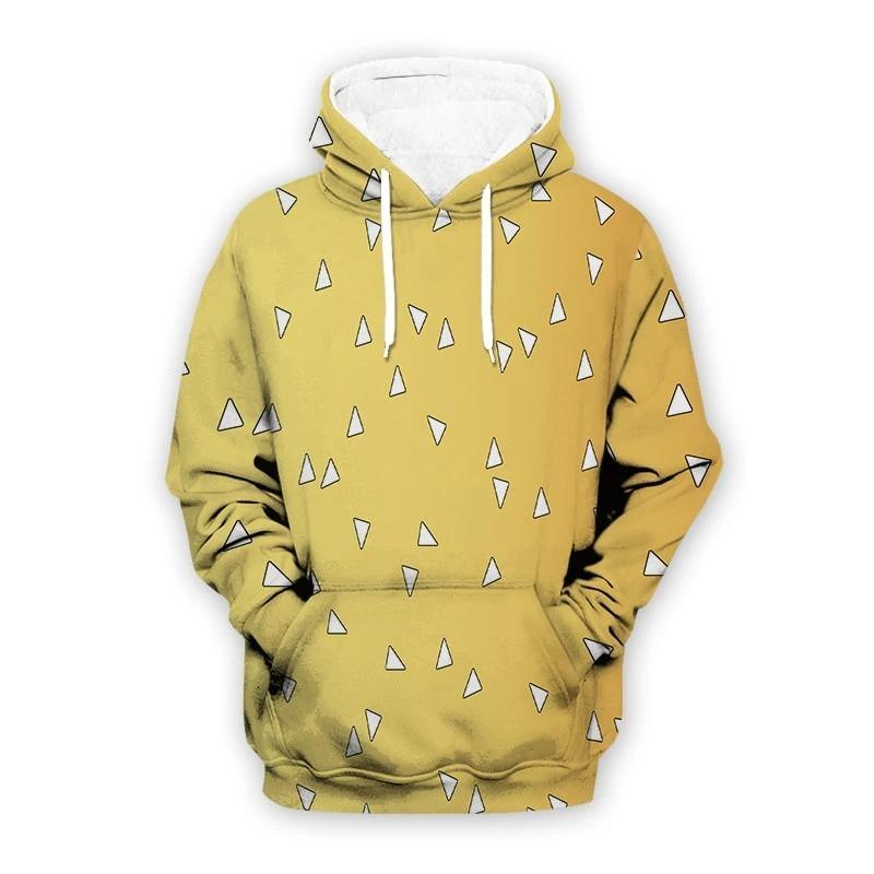 Zenitsu Agatsuma - Demon Slayer - Kimetsu No Yaiba 3D Pullover Hoodie V1