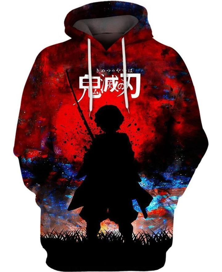 Zenitsu Agatsuma - Demon Slayer - Kimetsu No Yaiba 3D Pullover Hoodie V6