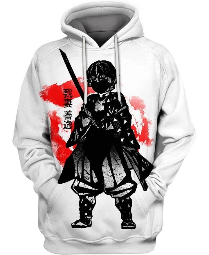 Zenitsu Agatsuma - Demon Slayer - Kimetsu No Yaiba 3D Pullover Hoodie V7