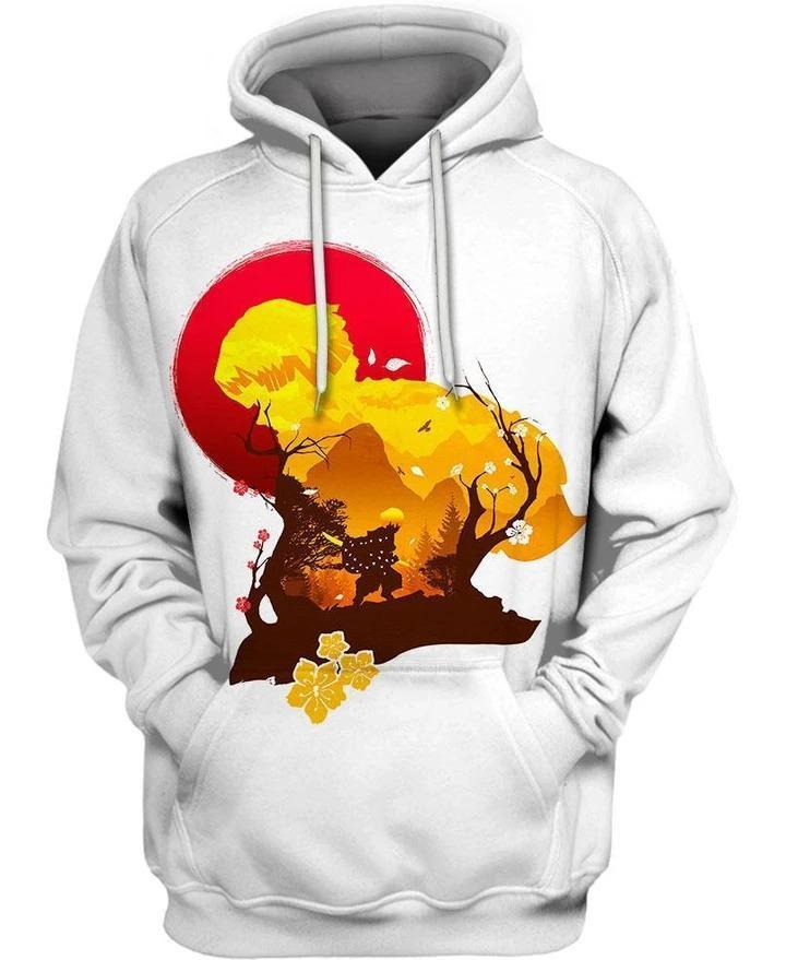 Zenitsu Agatsuma - Demon Slayer - Kimetsu No Yaiba 3D Pullover Hoodie V9