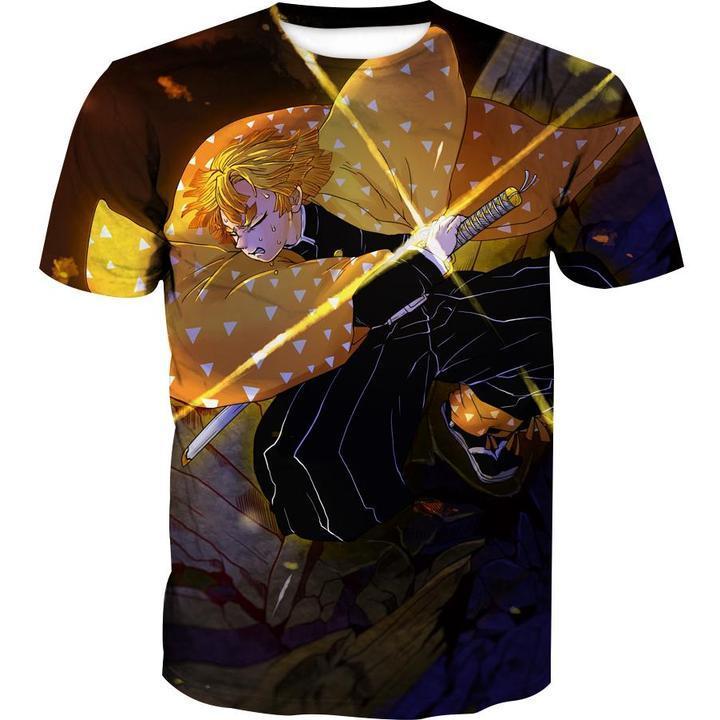 Zenitsu Agatsuma - Demon Slayer - Kimetsu No Yaiba 3D T-Shirt V2