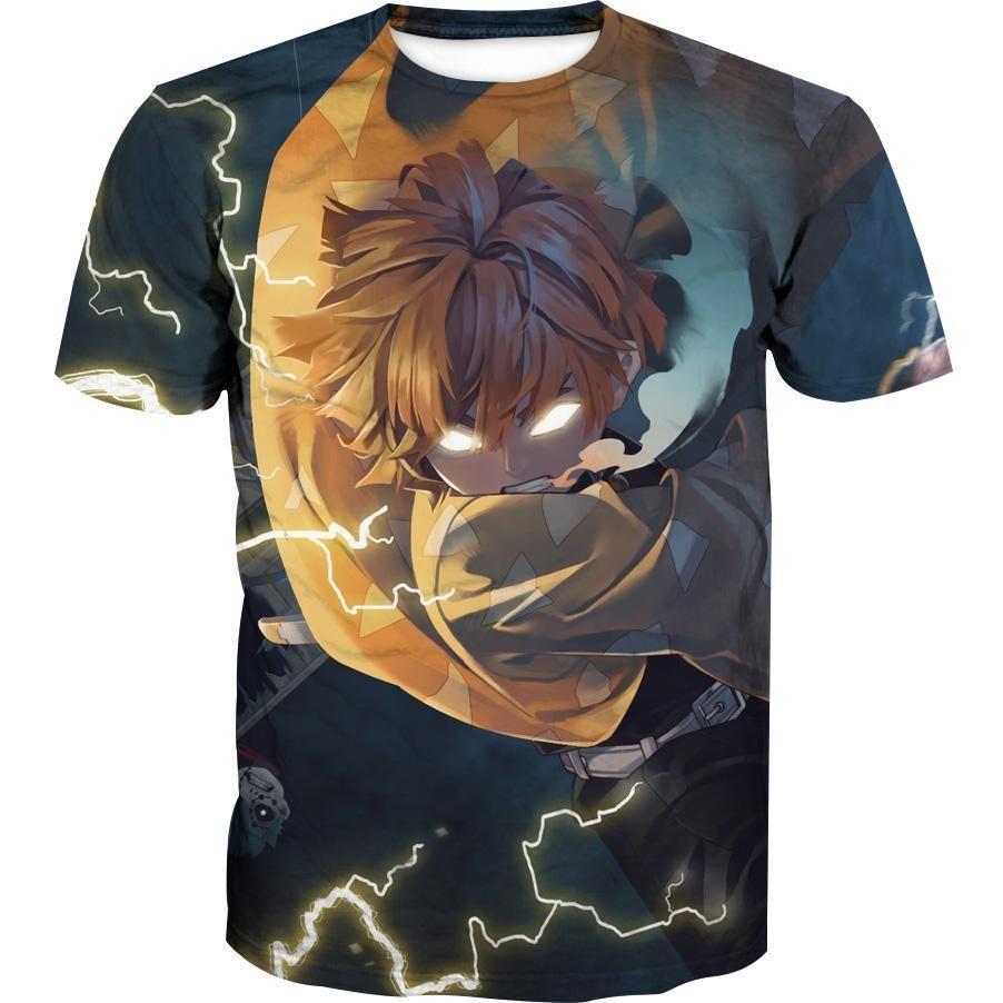 Zenitsu Agatsuma - Demon Slayer - Kimetsu No Yaiba 3D T-Shirt V6