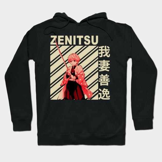 Zenitsu Agatsuma - Demon Slayer - Kimetsu No Yaiba Pullover Hoodie Sweatshirt V14