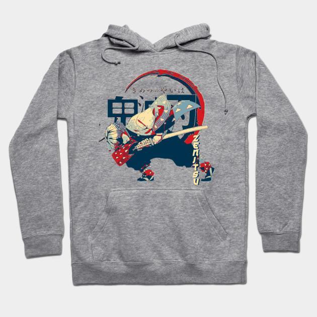 Zenitsu Agatsuma - Demon Slayer - Kimetsu No Yaiba Pullover Hoodie Sweatshirt V15