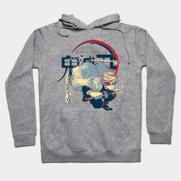 Zenitsu Agatsuma - Demon Slayer - Kimetsu No Yaiba Pullover Hoodie Sweatshirt V18
