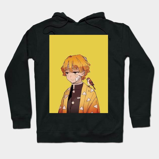 Zenitsu Agatsuma - Demon Slayer - Kimetsu No Yaiba Pullover Hoodie Sweatshirt V2