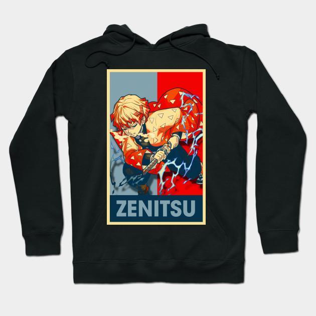 Zenitsu Agatsuma - Demon Slayer - Kimetsu No Yaiba Pullover Hoodie Sweatshirt V34