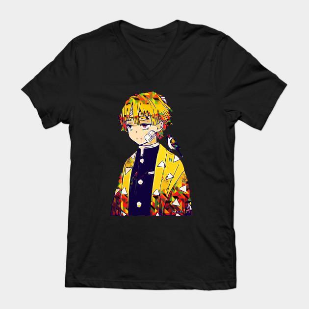 Zenitsu Agatsuma - Demon Slayer - Kimetsu No Yaiba T-Shirt V27 - Image 2