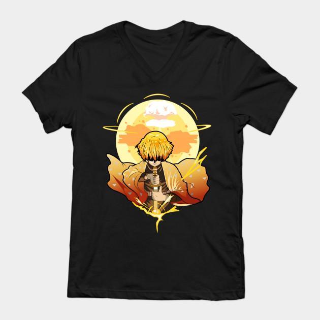 Zenitsu Agatsuma - Demon Slayer - Kimetsu No Yaiba T-Shirt V30 - Image 2