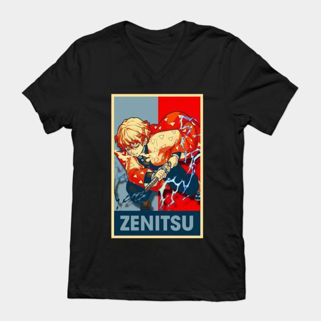 Zenitsu Agatsuma - Demon Slayer - Kimetsu No Yaiba T-Shirt V32 - Image 2