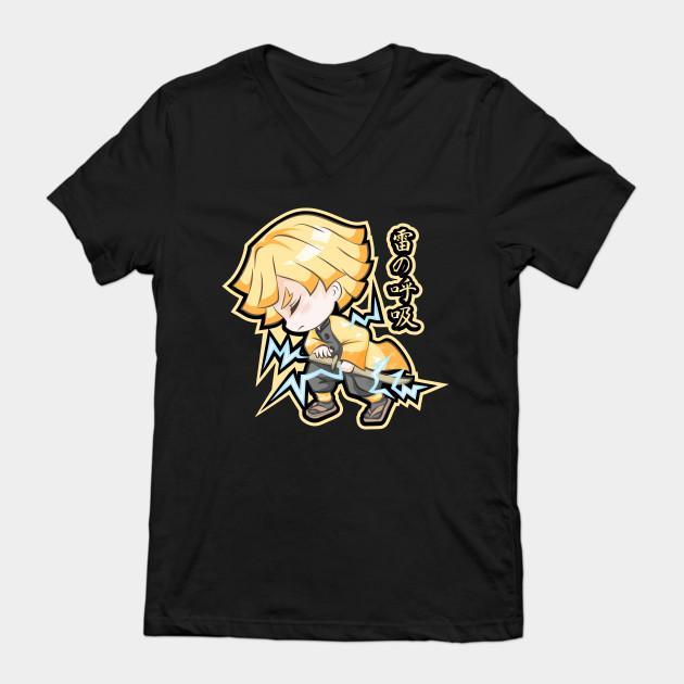 Zenitsu Agatsuma - Demon Slayer - Kimetsu No Yaiba T-Shirt V52 - Image 2