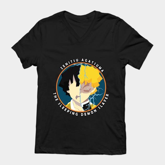 Zenitsu Agatsuma - Demon Slayer - Kimetsu No Yaiba T-Shirt V61 - Image 2