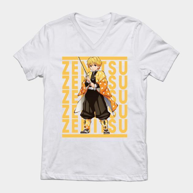 Zenitsu Agatsuma - Demon Slayer - Kimetsu No Yaiba T-Shirt V65 - Image 2
